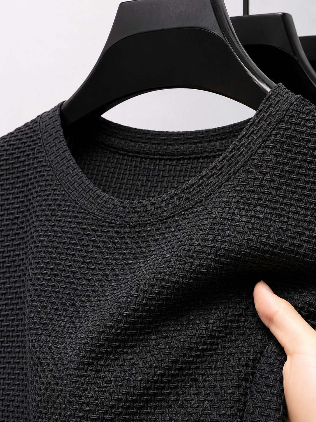 Men’s Premium Waffle Knit Textured Cotton Blend T-Shirt | Regular Fit Casual Tee