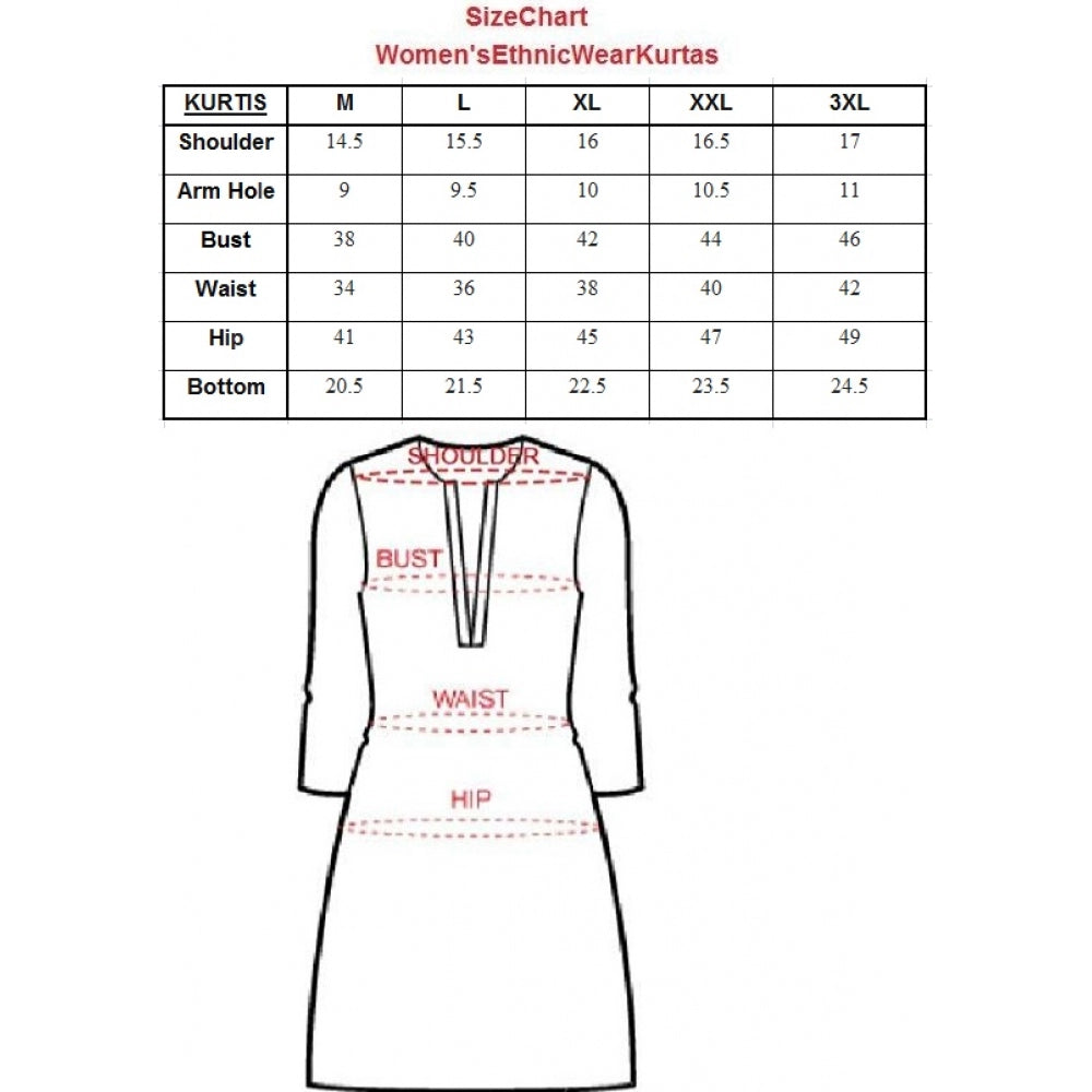 Women's Khadi Embroidered Kurti (Yellow, Khadi)