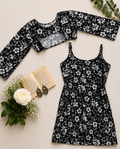 Printed Cotton Short Kurti with Matching Shrug for Women
