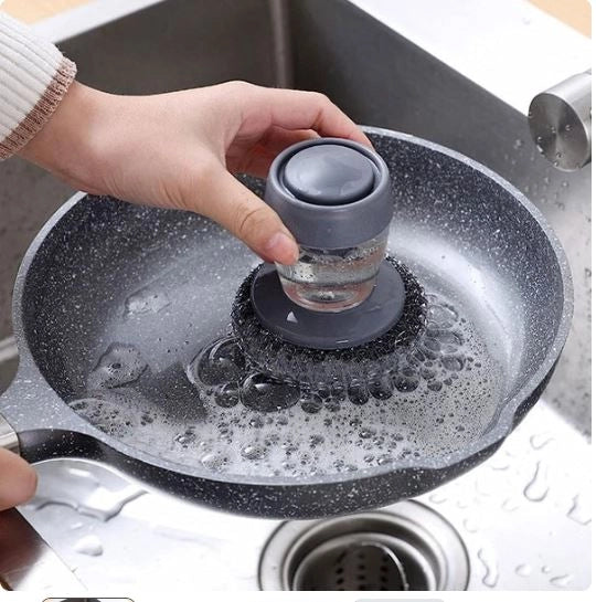 2-in-1 Liquid Soap Dispensing Cleaning Brush Set