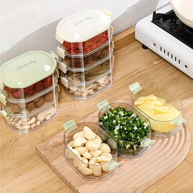 4-Layer Transparent Spice Storage Organizer