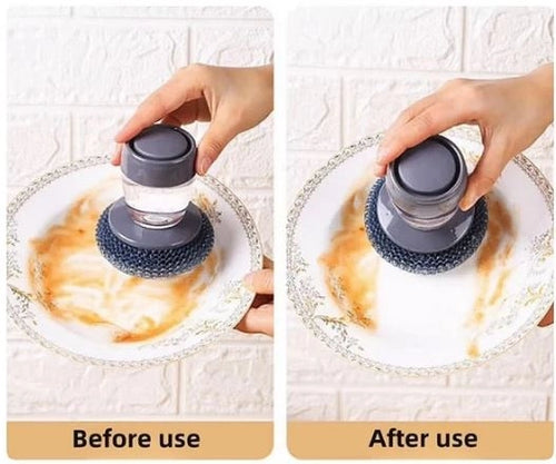 2-in-1 Liquid Soap Dispensing Cleaning Brush Set