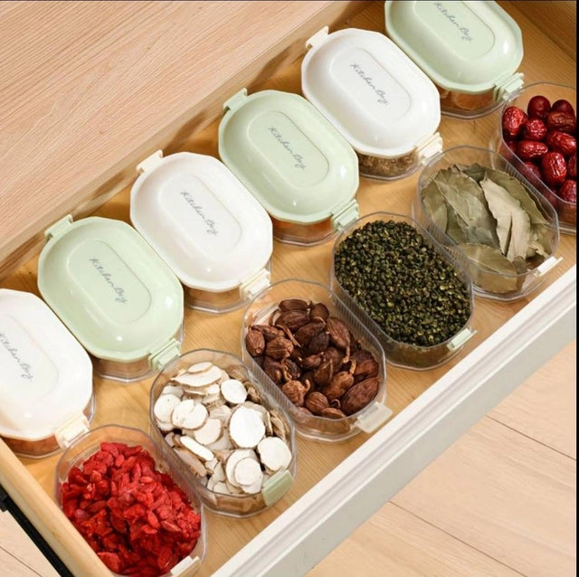 4-Layer Transparent Spice Storage Organizer