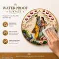 Pichwai Round Wooden Wall Hanging Set – Waterproof Décor